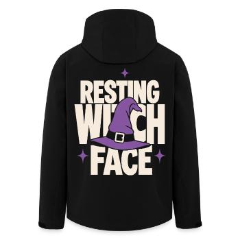 Chapeau de Sorcière au Visage de Sorcière au repos - Veste softshell homme en polyester recyclé Stanley/Stella - noir - Dos - AI Model Male 185 light (185cm)