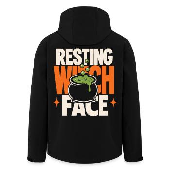 Chaudron au Visage de Sorcière Reposant - Veste softshell homme en polyester recyclé Stanley/Stella - noir - Dos - AI Model Male 185 light (185cm)