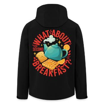 Frühstück Wie wäre es mit zweitem Frühstücksbrunch - Recycelte Männer Softshell-Jacke von Stanley/Stella - Schwarz - Hinten - AI Model Male 185 light (185cm)