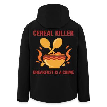 Petit-déjeuner céréales drôles Tueur Le petit-déjeuner est un crime - Veste softshell homme en polyester recyclé Stanley/Stella - noir - Dos - AI Model Male 185 light (185cm)