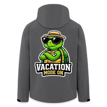 Vacances de tortues cool vacances d’été - Veste softshell homme en polyester recyclé Stanley/Stella - noir - Dos - AI Model Male 185 light (185cm)