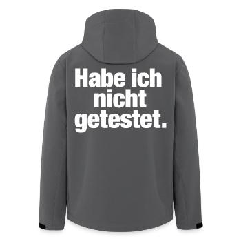 Habe ich nicht getestet Spruch für Programmierer - Recycelte Männer Softshell-Jacke von Stanley/Stella - Schwarz - Hinten - AI Model Male 185 light (185cm)