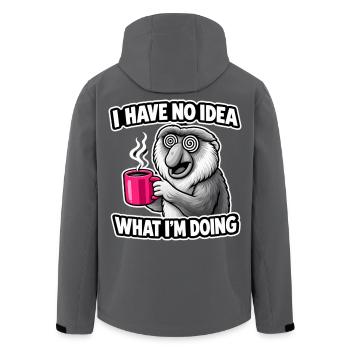 I Have No Idea What Im Doing Affe Spruch - Recycelte Männer Softshell-Jacke von Stanley/Stella - Schwarz - Hinten - AI Model Male 185 light (185cm)