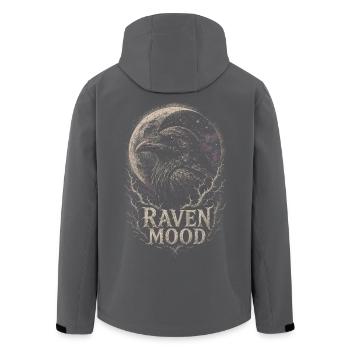 Rabe Raben - Recycelte Männer Softshell-Jacke von Stanley/Stella - Schwarz - Hinten - AI Model Male 185 light (185cm)
