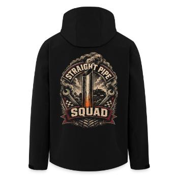 Rolling Coal Straight Pipe Squad - Recycelte Männer Softshell-Jacke von Stanley/Stella - Schwarz - Hinten - AI Model Male 185 light (185cm)