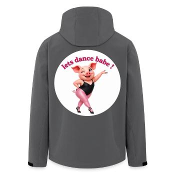 Dansons Babe Cochon Danse Figure - Veste softshell homme en polyester recyclé Stanley/Stella - noir - Dos - AI Model Male 185 light (185cm)