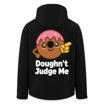 Doughn't Judge Me – Donut Humor - Recycelte Männer Softshell-Jacke von Stanley/Stella - Schwarz - Hinten - AI Model Male 185 light (185cm)