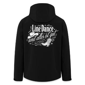 Country Line Dance - Recycelte Männer Softshell-Jacke von Stanley/Stella - Schwarz - Hinten - AI Model Male 185 light (185cm)