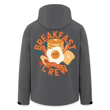 Breakfast Crew : Brunch drôle Café Pancake Bacon - Veste softshell homme en polyester recyclé Stanley/Stella - noir - Dos - AI Model Male 185 light (185cm)