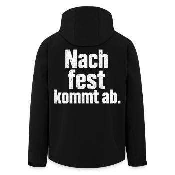 Schrauber Spruch Nach fest kommt ab Handwerker - Recycelte Männer Softshell-Jacke von Stanley/Stella - Schwarz - Hinten - AI Model Male 185 light (185cm)