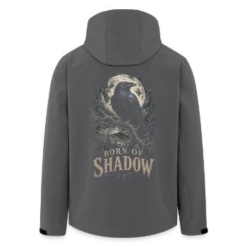 Rabe Raben Born Of Shadow - Recycelte Männer Softshell-Jacke von Stanley/Stella - Schwarz - Hinten - AI Model Male 185 light (185cm)