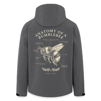 Motif anatomique des bourdons - Veste softshell homme en polyester recyclé Stanley/Stella - noir - Dos - AI Model Male 185 light (185cm)