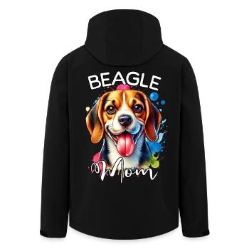 Maman Beagle - Veste softshell homme en polyester recyclé Stanley/Stella - noir - Dos - AI Model Male 185 light (185cm)