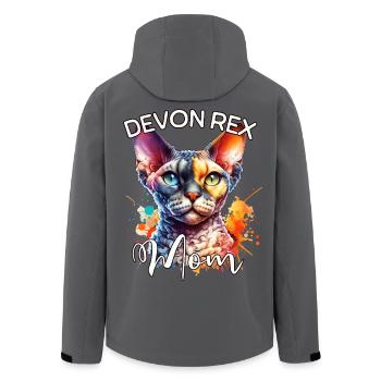 Maman Devon Rex - Veste softshell homme en polyester recyclé Stanley/Stella - noir - Dos - AI Model Male 185 light (185cm)