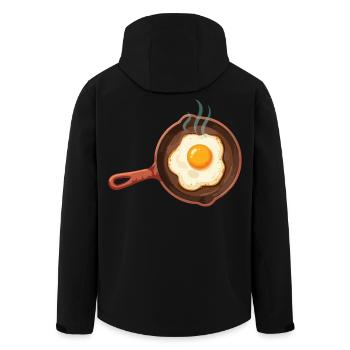 Frühstück Lustiger Brunch Kaffee Pfannkuchen Speckessen - Recycelte Männer Softshell-Jacke von Stanley/Stella - Schwarz - Hinten - AI Model Male 185 light (185cm)