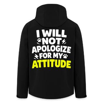 Je ne m’excuserai pas pour mon attitude, Spruch - Veste softshell homme en polyester recyclé Stanley/Stella - noir - Dos - AI Model Male 185 light (185cm)
