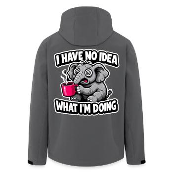 Je n’ai aucune idée : cadeau éléphant pour les fans de café - Veste softshell homme en polyester recyclé Stanley/Stella - noir - Dos - AI Model Male 185 light (185cm)