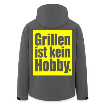 Grill Spruch Geschenk für Männer und Papa Grillfan - Recycelte Männer Softshell-Jacke von Stanley/Stella - Schwarz - Hinten - AI Model Male 185 light (185cm)