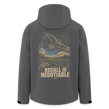 Le rappel du fauconnier est négociable - Veste softshell homme en polyester recyclé Stanley/Stella - noir - Dos - AI Model Male 185 light (185cm)