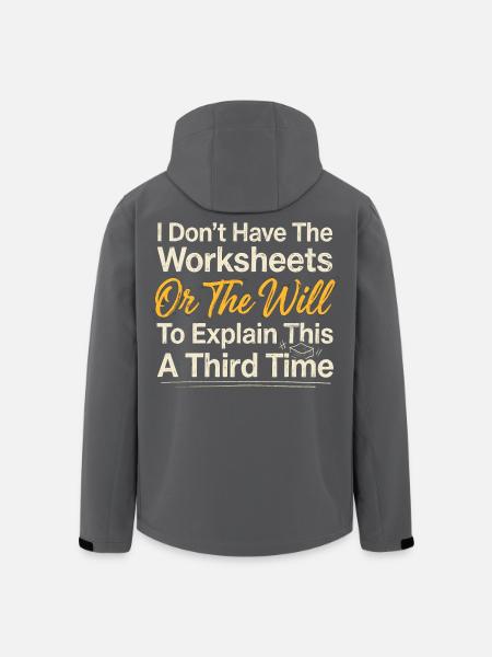 No Worksheets No Will Shirt - Men’s Recycled Softshell Jacket by Stanley/Stella - black