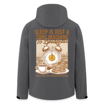 Le petit-déjeuner Le sommeil est une machine à voyager dans le temps pour - Veste softshell homme en polyester recyclé Stanley/Stella - noir - Dos - AI Model Male 185 light (185cm)