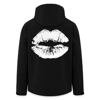 Lèvres embrassables avec Lipstick Lip Imprint White - Veste softshell homme en polyester recyclé Stanley/Stella - noir - Dos - AI Model Male 185 light (185cm)
