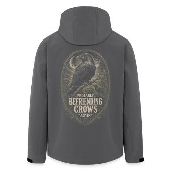 Raven Raven se lie probablement de nouveau d’amitié avec les corbeaux - Veste softshell homme en polyester recyclé Stanley/Stella - noir - Dos - AI Model Male 185 light (185cm)