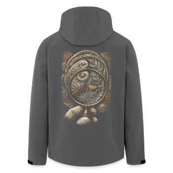 Collectionneur de pièces Numismatique, Collection de pièces - Veste softshell homme en polyester recyclé Stanley/Stella - noir - Dos - AI Model Male 185 light (185cm)