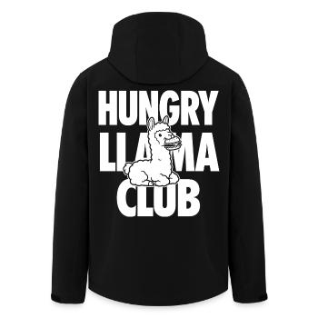 Club Hungry Lama avec burger - Veste softshell homme en polyester recyclé Stanley/Stella - noir - Dos - AI Model Male 185 light (185cm)