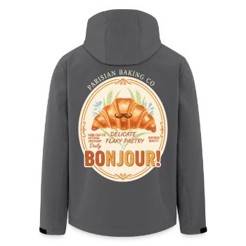 Petit-déjeuner Brunch drôle Café Beurre de cacahuète Érable - Veste softshell homme en polyester recyclé Stanley/Stella - noir - Dos - AI Model Male 185 light (185cm)