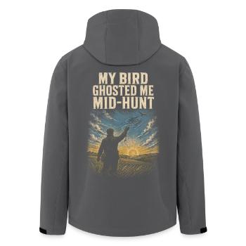 Falconry Falconer My Bird Ghostet Me Mid Hunt - Men’s Recycled Softshell Jacket by Stanley/Stella - black - Back - AI Model Male 185 light (185cm)