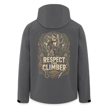 Les arboriculteurs Entretien des arbres respectent l’alpiniste - Veste softshell homme en polyester recyclé Stanley/Stella - noir - Dos - AI Model Male 185 light (185cm)