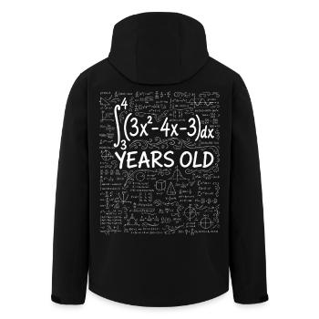 20th Birthday Calculus Math Geek Funny - Men’s Recycled Softshell Jacket by Stanley/Stella - black - Back - AI Model Male 185 light (185cm)