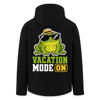 Vacation Mode On Frosch Spruch T-Shirt Lustig - Recycelte Männer Softshell-Jacke von Stanley/Stella - Schwarz - Hinten - AI Model Male 185 light (185cm)