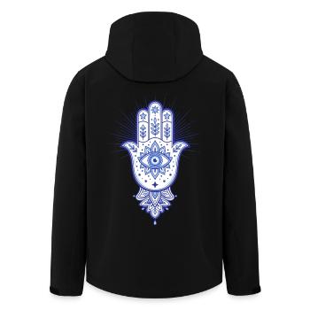 Spiritualität Heilige Geometrie Lotusblume Zen - Recycelte Männer Softshell-Jacke von Stanley/Stella - Schwarz - Hinten - AI Model Male 185 light (185cm)