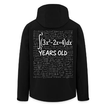 18th Birthday Calculus Math Geek Funny - Men’s Recycled Softshell Jacket by Stanley/Stella - black - Back - AI Model Male 185 light (185cm)