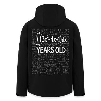 24th Birthday Calculus Math Geek Funny - Men’s Recycled Softshell Jacket by Stanley/Stella - black - Back - AI Model Male 185 light (185cm)