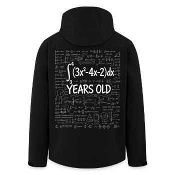 21st Birthday Calculus Math Geek Funny - Men’s Recycled Softshell Jacket by Stanley/Stella - black - Back - AI Model Male 185 light (185cm)