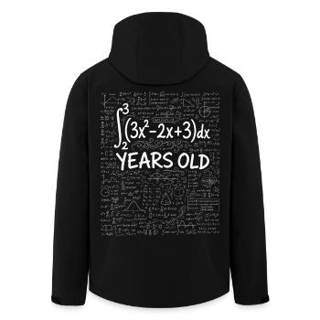 17th Birthday Calculus Math Geek Funny - Men’s Recycled Softshell Jacket by Stanley/Stella - black - Back - AI Model Male 185 light (185cm)