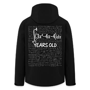 19th Birthday Calculus Math Geek Funny - Men’s Recycled Softshell Jacket by Stanley/Stella - black - Back - AI Model Male 185 light (185cm)