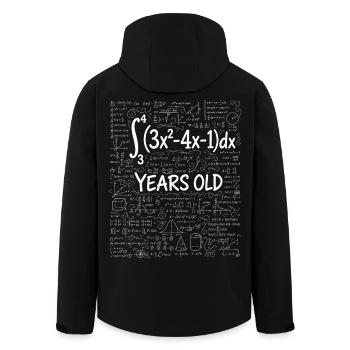22nd Birthday Calculus Math Geek Funny - Men’s Recycled Softshell Jacket by Stanley/Stella - black - Back - AI Model Male 185 light (185cm)