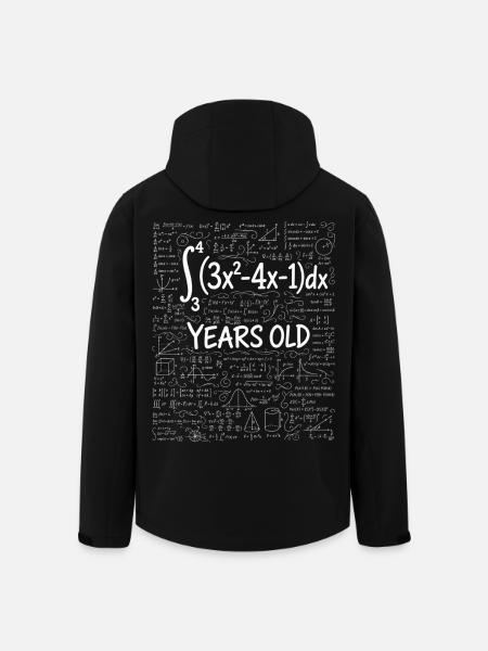 22nd Birthday Calculus Math Geek Funny - Men’s Recycled Softshell Jacket by Stanley/Stella - black
