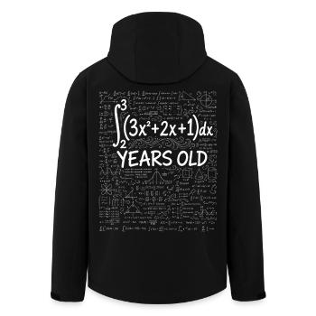 25th Birthday Calculus Math Geek Funny - Men’s Recycled Softshell Jacket by Stanley/Stella - black - Back - AI Model Male 185 light (185cm)