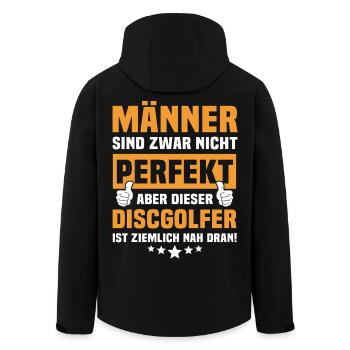 Lustige Discgolfer Sprüche - Recycelte Männer Softshell-Jacke von Stanley/Stella - Schwarz - Hinten - AI Model Male 185 light (185cm)