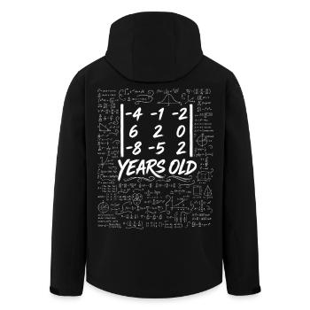 24e Anniv. Déterminant Matrice Math Geek Drôle - Veste softshell homme en polyester recyclé Stanley/Stella - noir - Dos - AI Model Male 185 light (185cm)