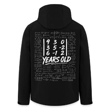 18th Anniv. Determinant Matrix Math Geek Funny - Men’s Recycled Softshell Jacket by Stanley/Stella - black - Back - AI Model Male 185 light (185cm)