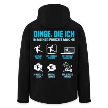 Handball Handballer Handball Trainer Fan Geschenk - Recycelte Männer Softshell-Jacke von Stanley/Stella - Schwarz - Hinten - AI Model Male 185 light (185cm)