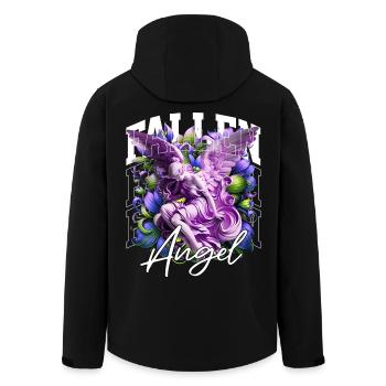 Ange Déchu : Statue florale violette - Veste softshell homme en polyester recyclé Stanley/Stella - noir - Dos - AI Model Male 185 light (185cm)
