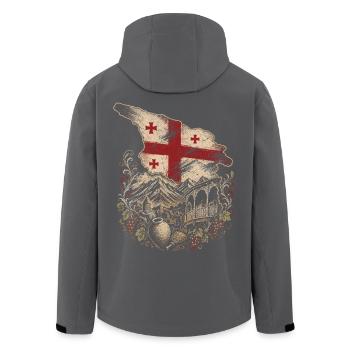 Géorgie Géorgienne Tbilissi Sakartvelo - Veste softshell homme en polyester recyclé Stanley/Stella - noir - Dos - AI Model Male 185 light (185cm)