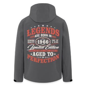 1966 Jahrgang Vintage Geburtstag Geschenk Retro - Recycelte Männer Softshell-Jacke von Stanley/Stella - Schwarz - Hinten - AI Model Male 185 light (185cm)